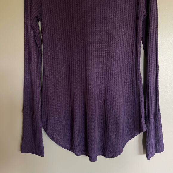 Chaser Waffle Knit Turtleneck Amethyst Purple Size Large Casual Comfortable - Picture 5 of 16